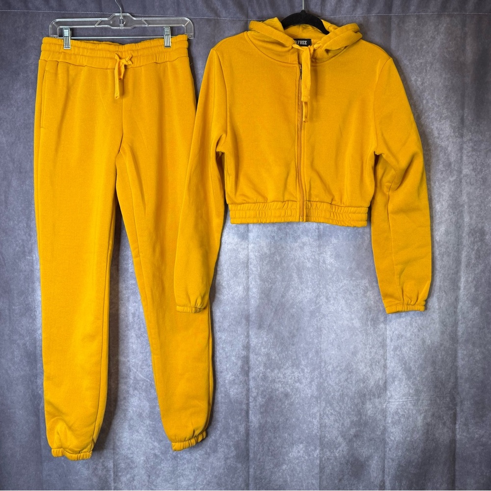 Yellow Hoodie and Joggers Set